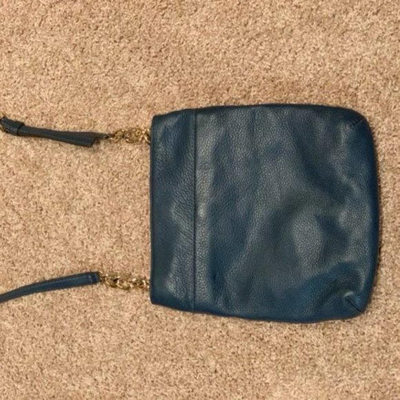 Navy Michael Kors Leather Crossbody - Picture 2 of 3